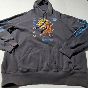 Dragon Ball Z Hoodie Mens XLarge Goku Super Saiyan Toei Animation Tag Sweatshirt